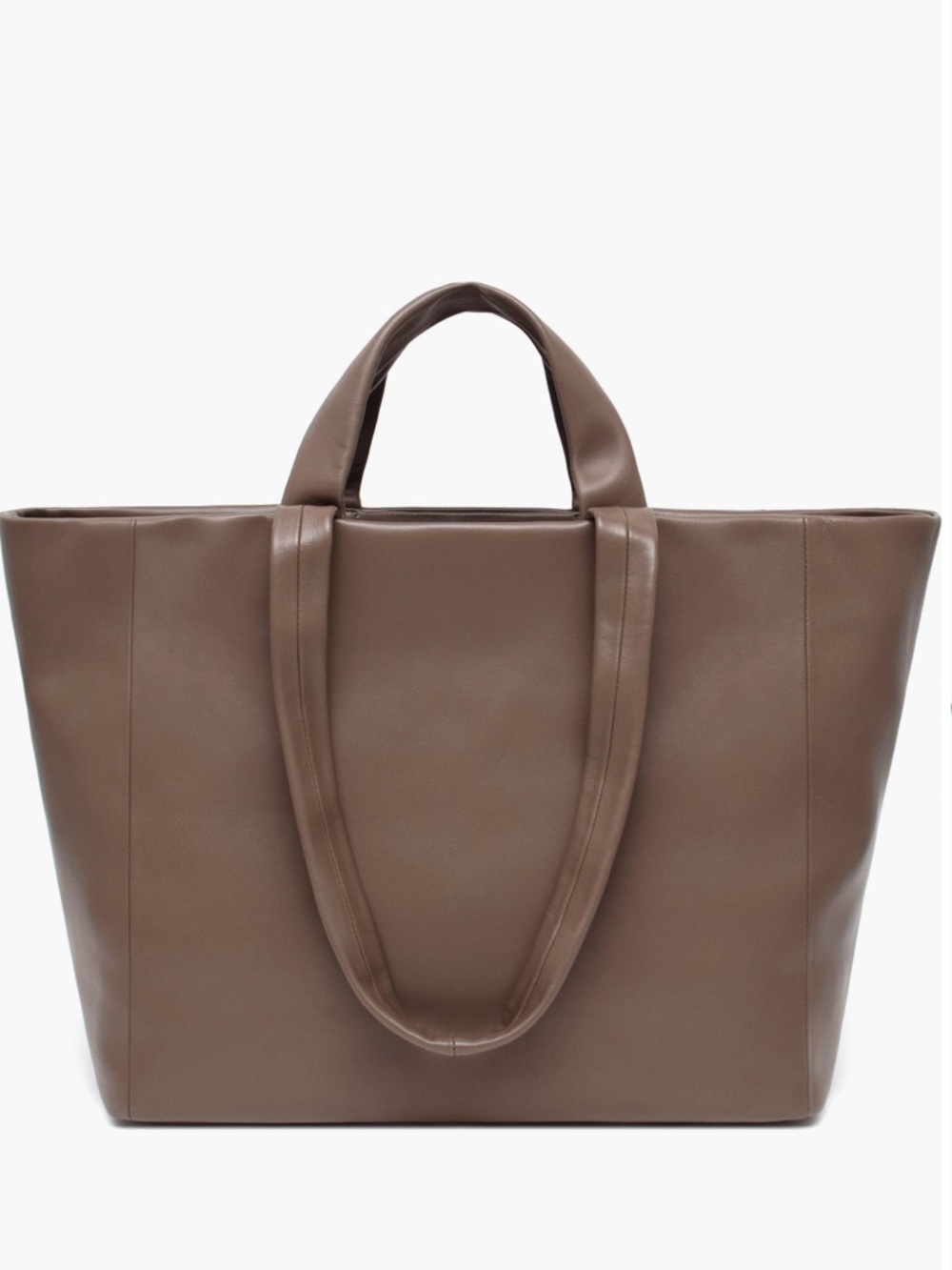 Everyday Brown Leather-Style Tote Bag - Thacker brand